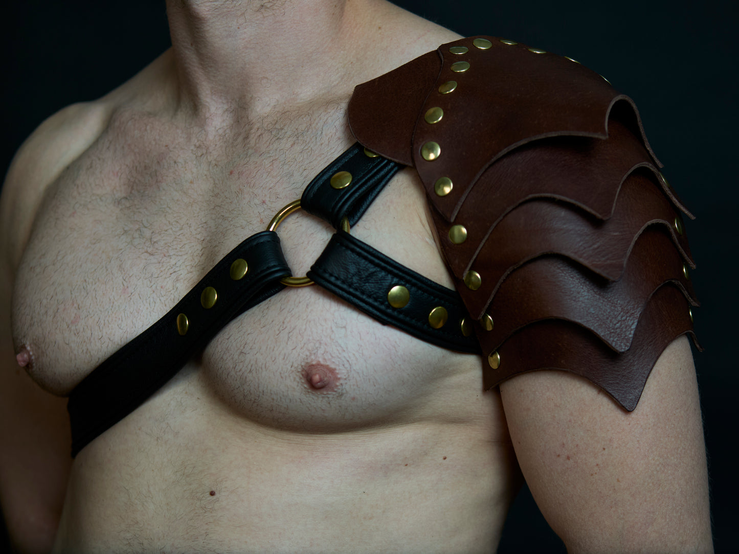 Antik Gladiatorharness mit Schulterpanzer